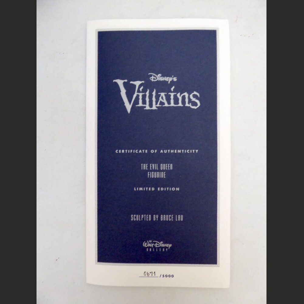 NEW 1999 LE #671/5000 WALT DISNEY GALLERY VILLAINS SNOW WHITE 10” EVIL QUEEN - Picture 3 of 16